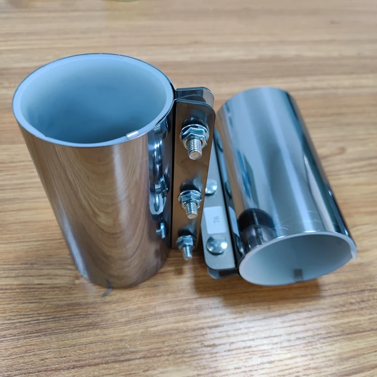 50mm/63mm/76mm/89mm pipe coupling pipe connector repair clamp with silicone bushing