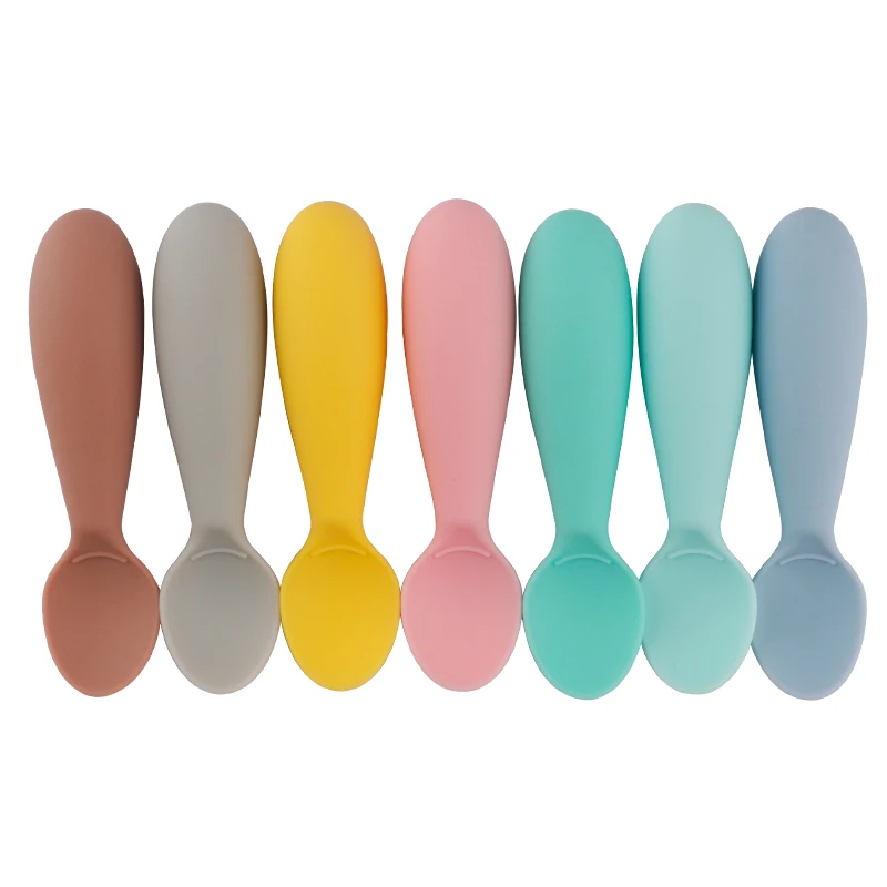 Leatchliving пищевой мягкая силиконовая ложка для кормления Младенческая фидер