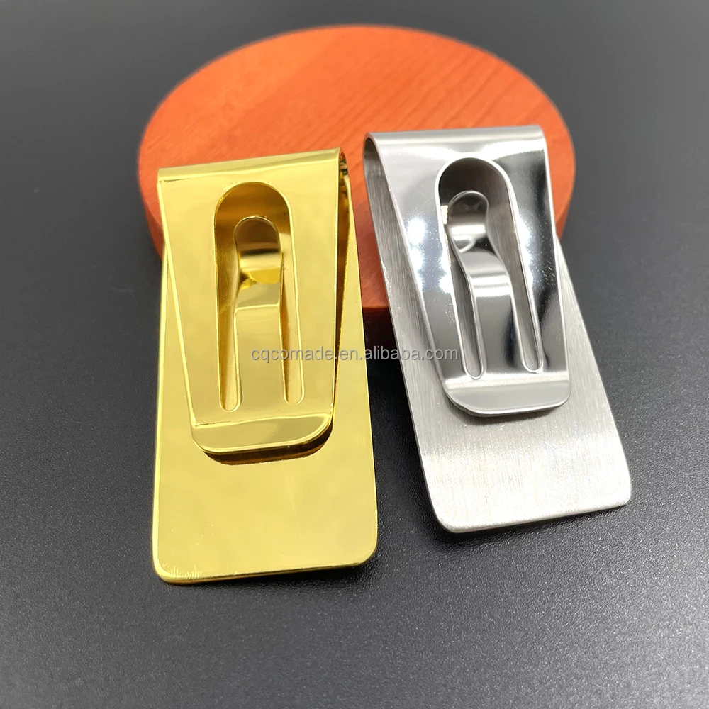 READY FOR SHIP Cheap Simple Personalized logo engraved stainless steel silver dollar money clip blanks