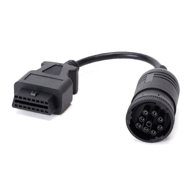 Custom Caterpillar 24V OBD2 OBD Female to J1939 9Pin Diagnostic Connector Cable For CAT