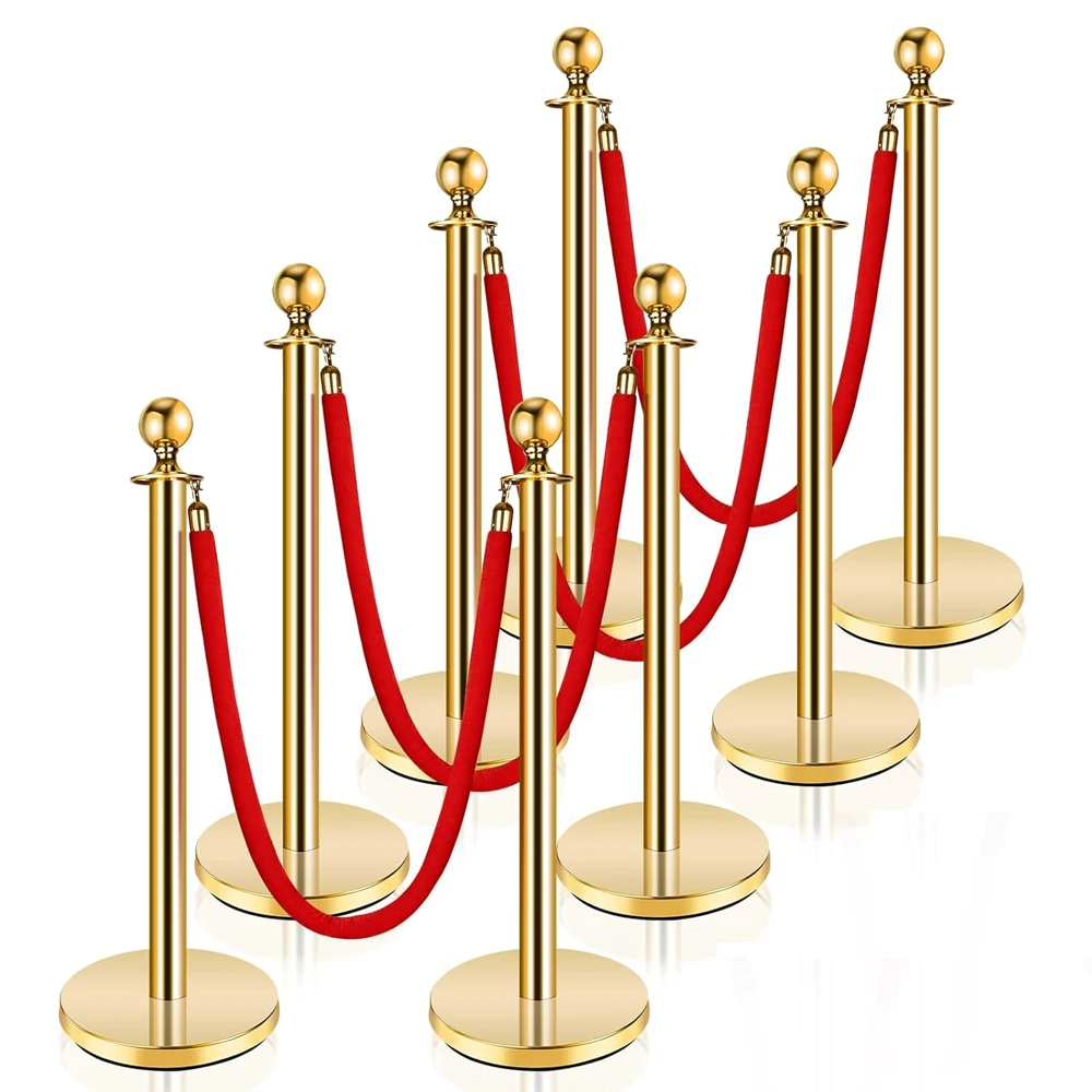 1.5M wedding Queue Stanchions post Retractable Belts Barrier Stainless Steel Crowd Control Stand Line Dividers Flexibarrier