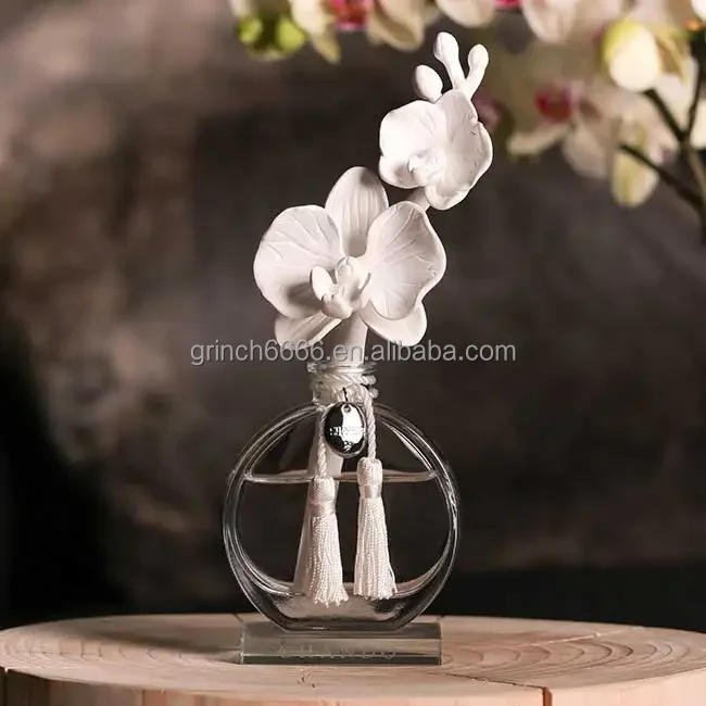 Essential Oil Aromatherapy Ceramic Flower Diffusers Ceramic rose diffuser flower dispenser Porcelain Flower Aroma Oil Diffuser