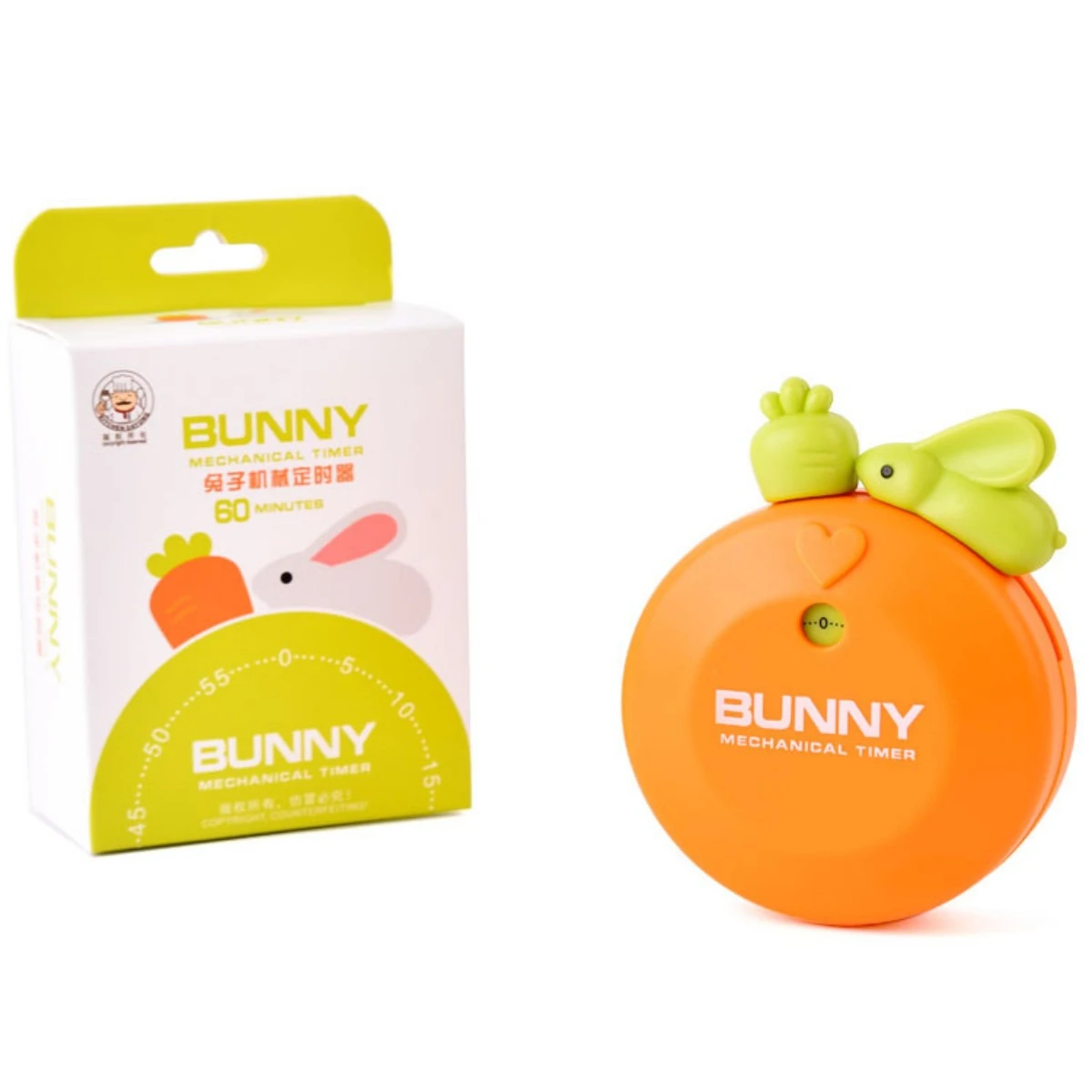 Pumeng Cute Cartoon Rabbit Kitchen Timer Creative Soup Mechanical Timer for Holiday Gifts Tile Display