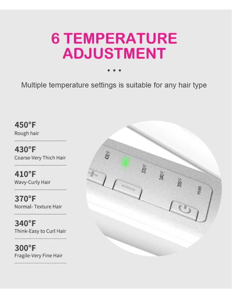 Professional Titanium Hair Iron Straightener With LCD Flat Irons Wholesale Private Label Customize Hair Straightener