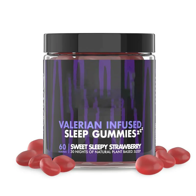 Valerian Infused Sleep Gummies Teenagers Stress Relief Faster Asleep Gummy L-Theanine 5-HTP Magnesium Glycinate Sleep gummies