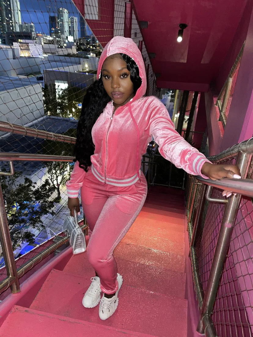 Custom Logo Print Casual Women Solid Color Long Sleeve Zip Up Clothing And Pants 2 Piece Outfits Set Tracksuit Sportswear