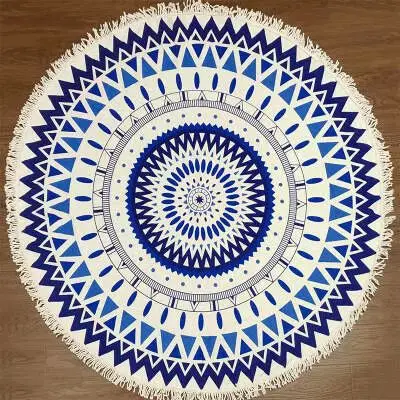 Wholesale Round Ultra Microfiber Printing Design Polyester Fabric 100Pcs Blankets Cloths