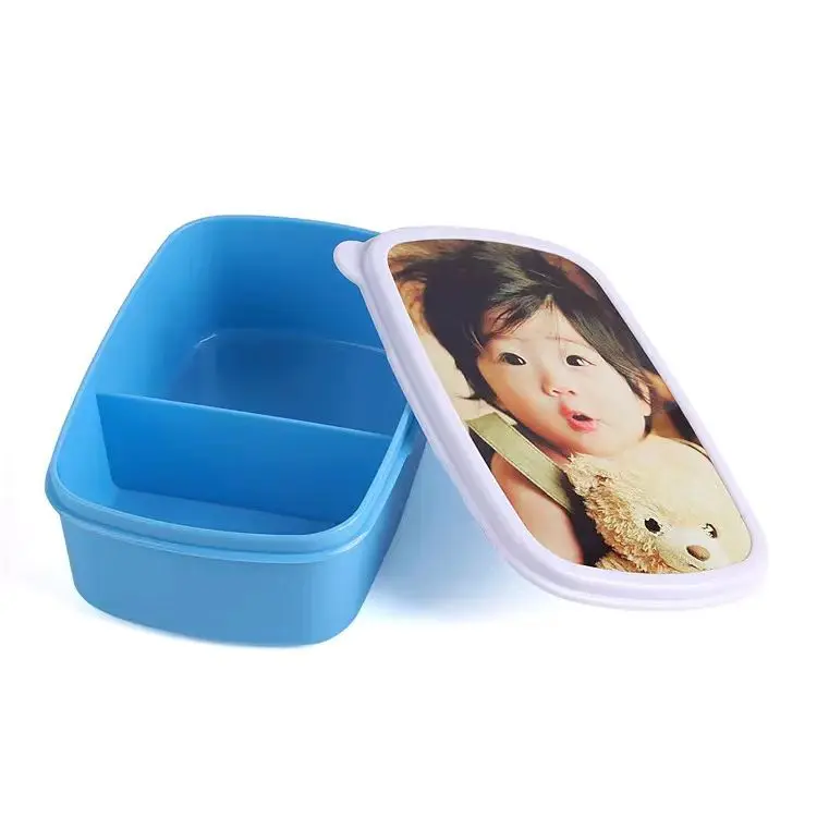 Custom Print Food Grade Bpa Free Plastic Kid Snack Food Storage Container Leakproof Salad Sublimation Blank Lunch Box