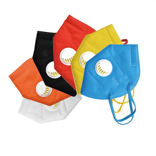 
Facemask 5 layer breathing PM2.5 valve colorful KN95 mask 