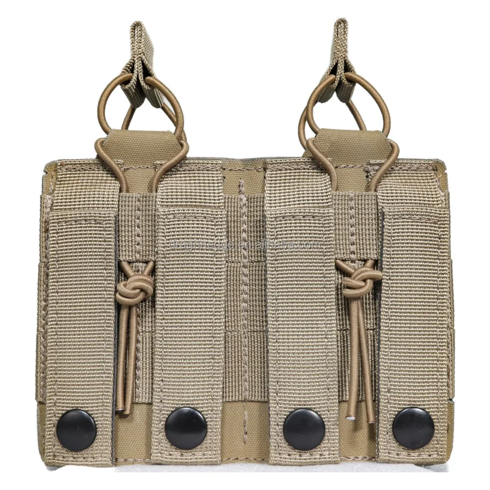 SPARK TAC Laser Cut Magazine Pouch Double Tactical Pack Camouflage Mag Pouch ,Coyote Brown