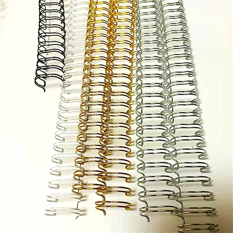 Double Loop Spiral Binding Wire Twin Ring Wire-O For Notebook Binding