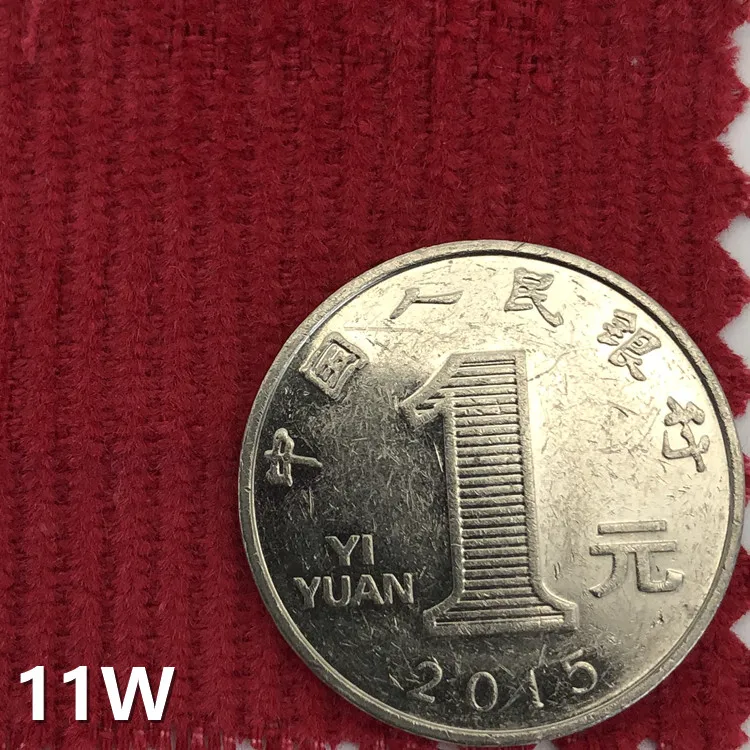 Customized 11 Wales 100% Cotton 280GSM Corduroy Fabric Instock For Hat Coat Shirt Dress Trousers Jacket Garment