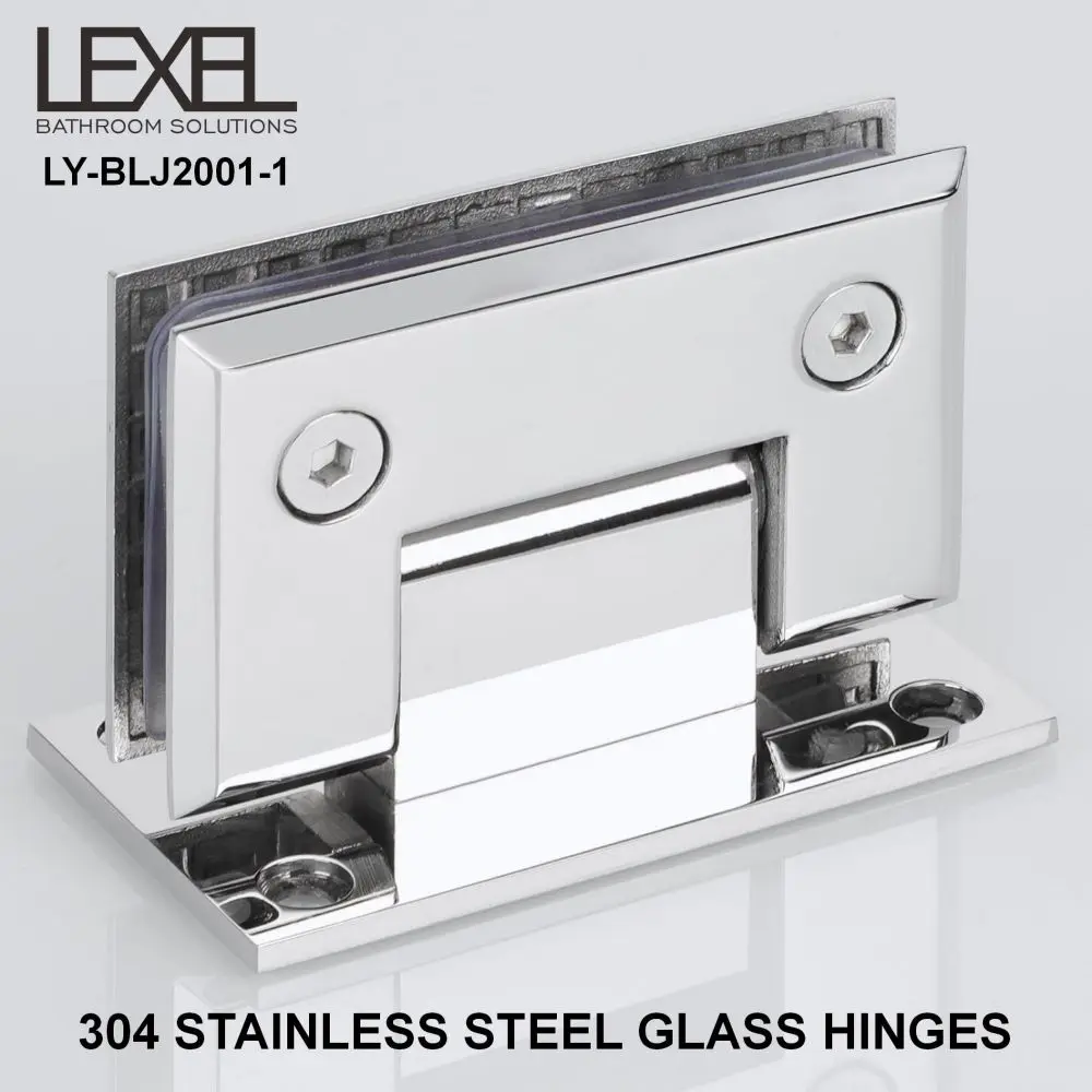 Heavy-Duty 90 Degree Wall-to-Glass Cupboard Showcase Cabinet Clamp 90 Degree Glass Shower Doors Hinge Door & Window Hinges