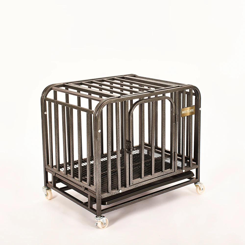 Hot-Selling Mobilizable Open Top Small Cat Pet Kennel Heavy Duty Dog Cage Stainless Dog Cage Dog Cage With Wheels