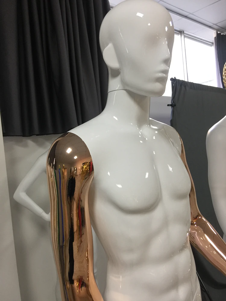 Factory Supply Abstract Glossy Big Muscle Full Body White male Mannequin