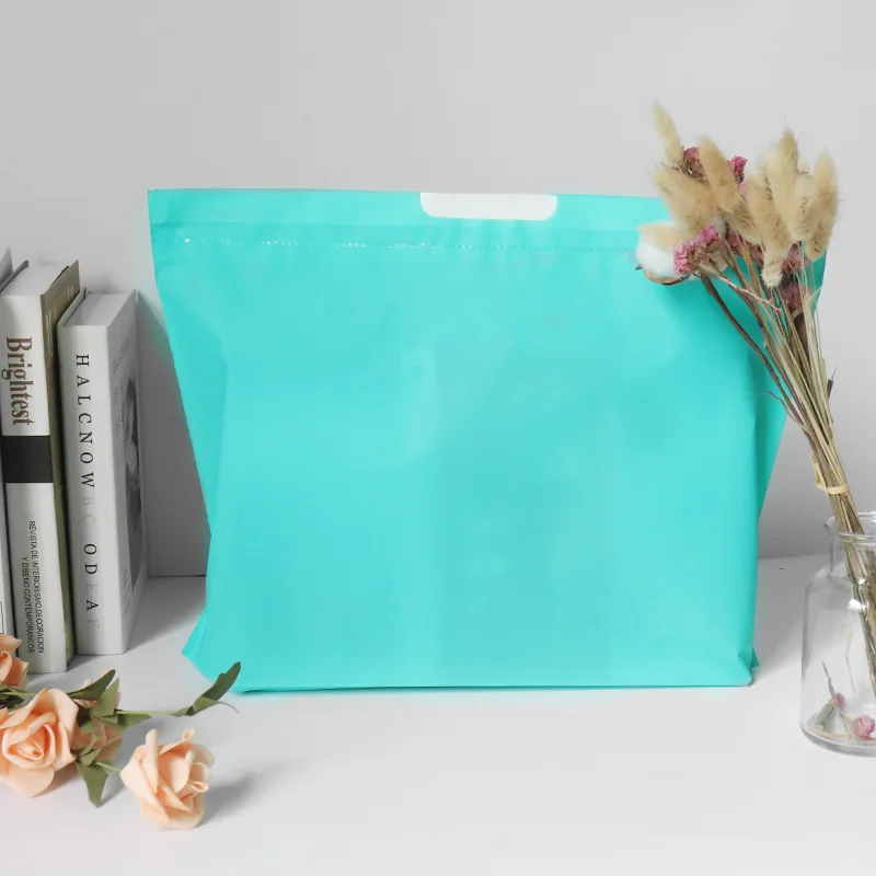 Shopping Grocery Bag Eco-friendly Custom Frosted CPE Top with Printed Own Logo Bag Clothing Packaging Plastic HDPE Customized
