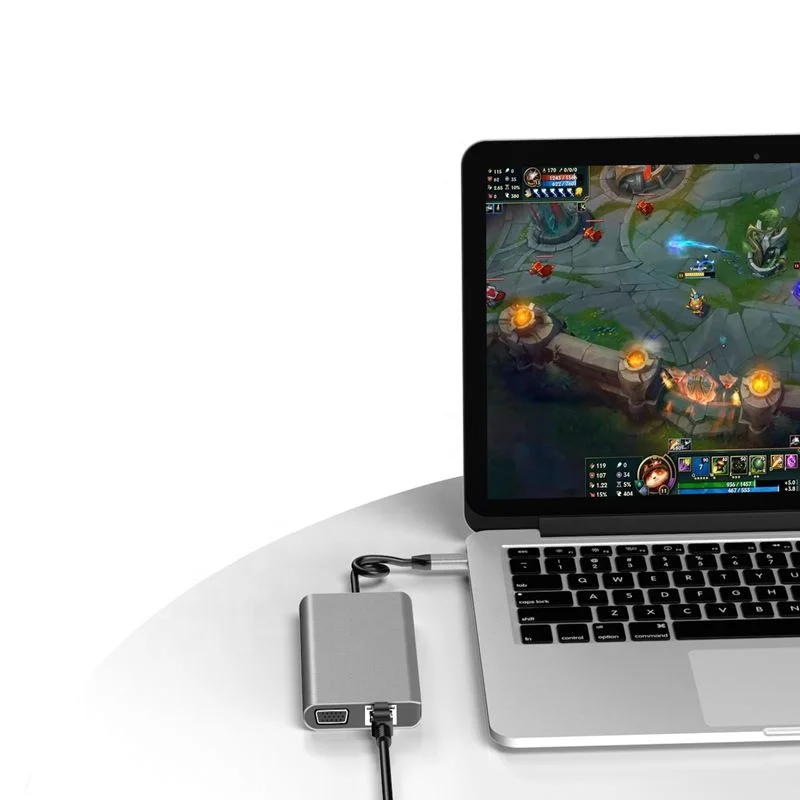 7-in-1 usb c hub headphone jack for macbook pro  Adapter