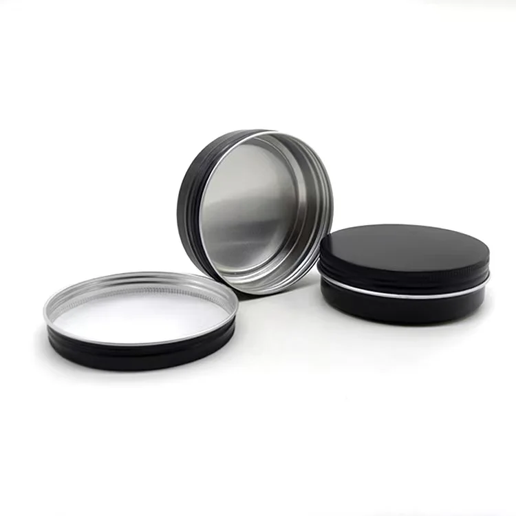 Aluminum Round Metal Tin Container With Lid Small Sample Container Diy Lip Balm Storage Jar Shampoo Bar Soap Tin Hand Body Cream