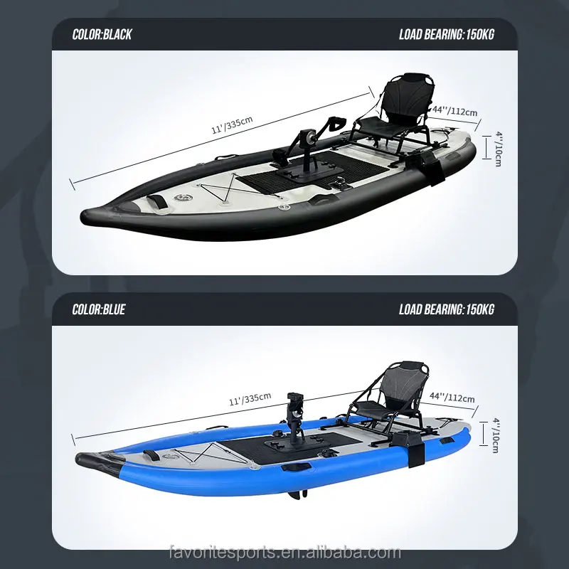 Favorite New arrival Cheap Single Person Sit On Top Fishing Pedal Drive Kayak With Aluminum Kayak Seat