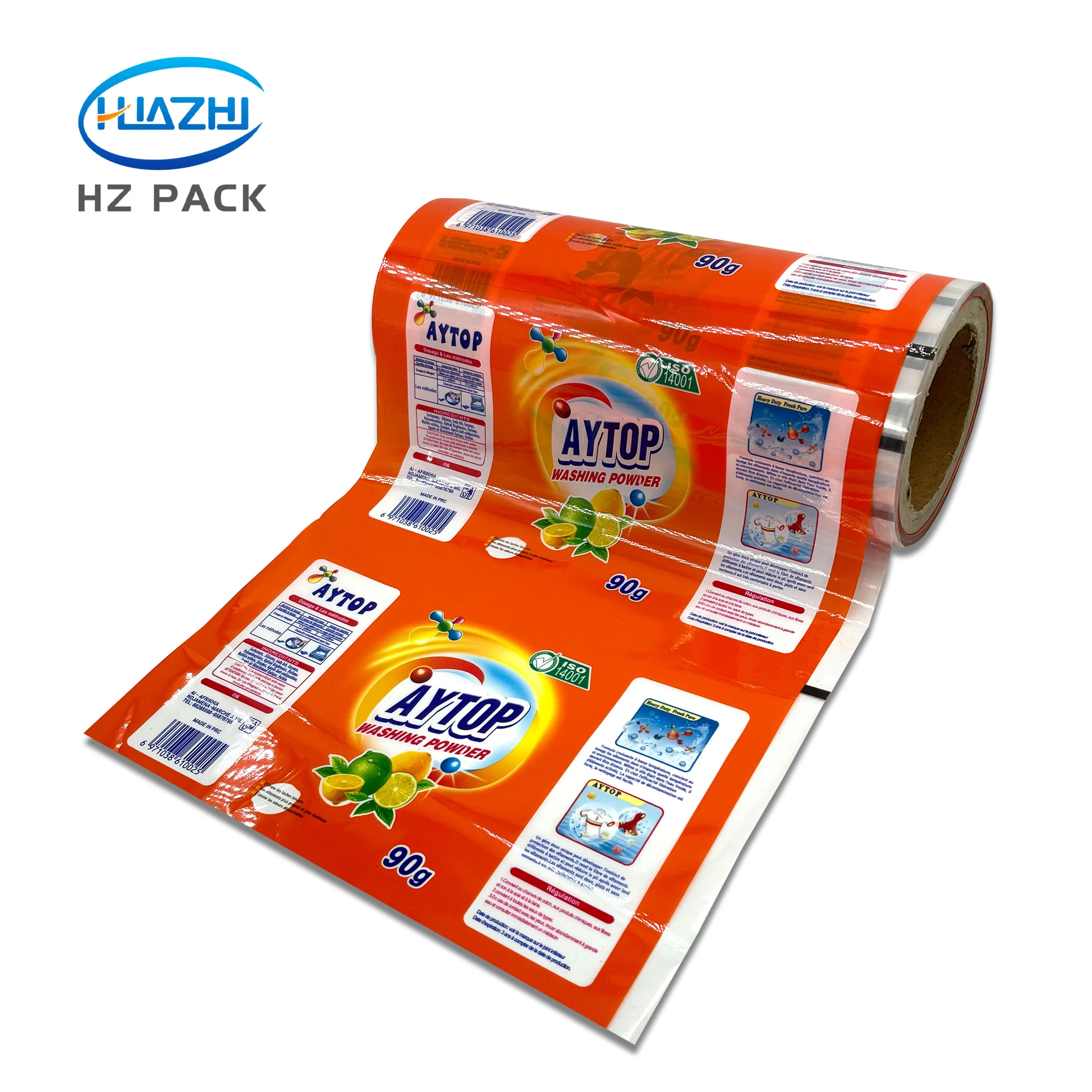Custom Printing Cheap Plastic Packaging Roll Film Laundry Detergent Sachet Washing Powder Packing Film Roll
