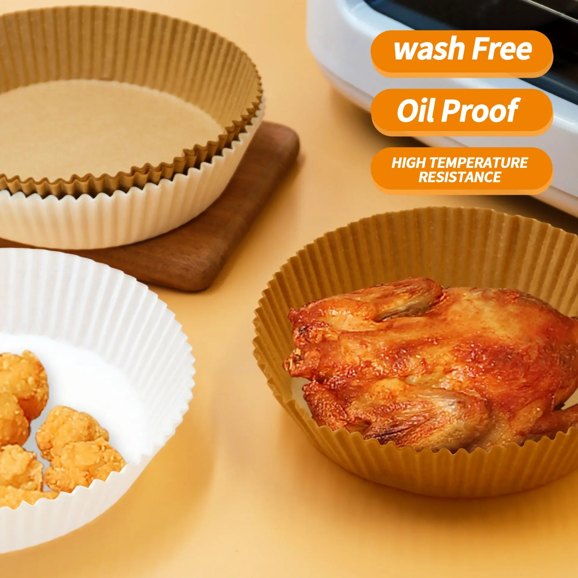 Одноразовые бумажные круглые устойчивые к высоким температурам антипригарные пергаменты прокладки для фритюрницы аксессуары