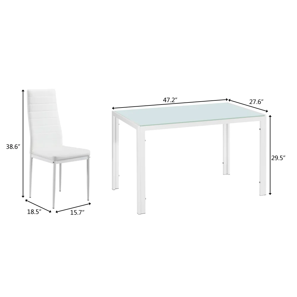 Nordic style cheap Classic 4 Seater Modern Tempered Glass Top Dining Table Set/Dining Table and Chair