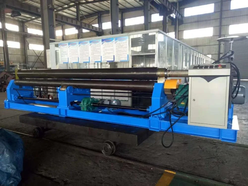 automatic type three roller mechanical manual metal roller rolling bending machine by motor driven with low price