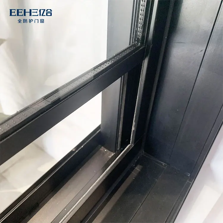 Garage door with glass aluminum frame high heat insulation black glass folding garage door