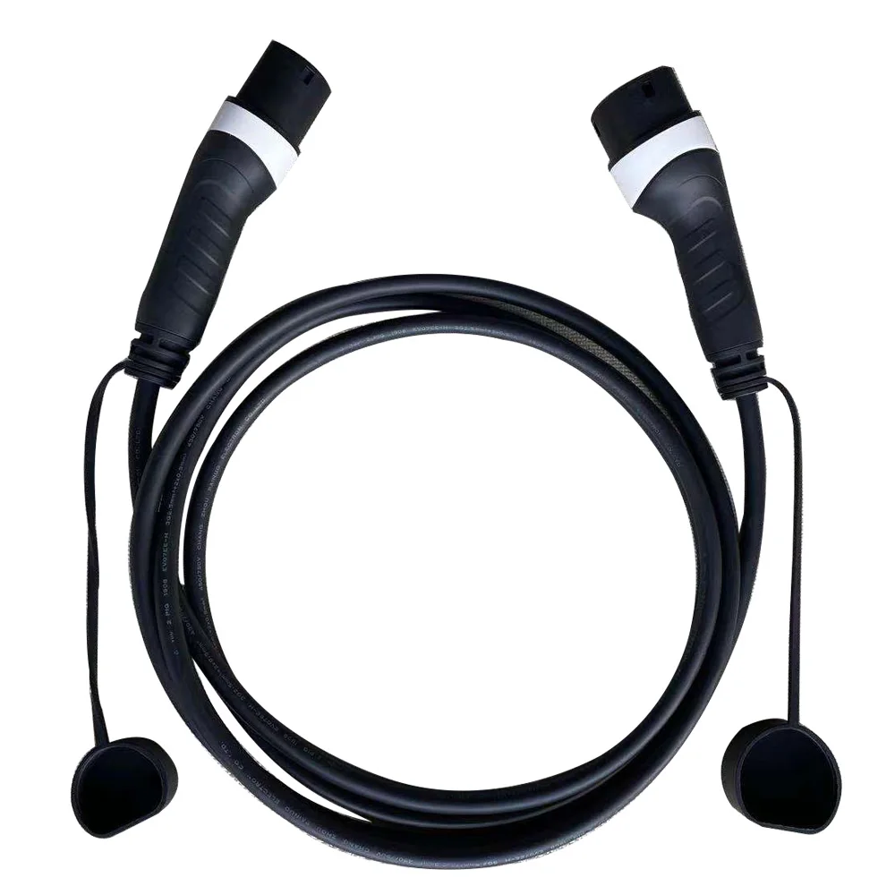 fisher 1 phase 32A type2 to type2 ev connector European Standard Male to Female EV Charging Plugs 5m cable