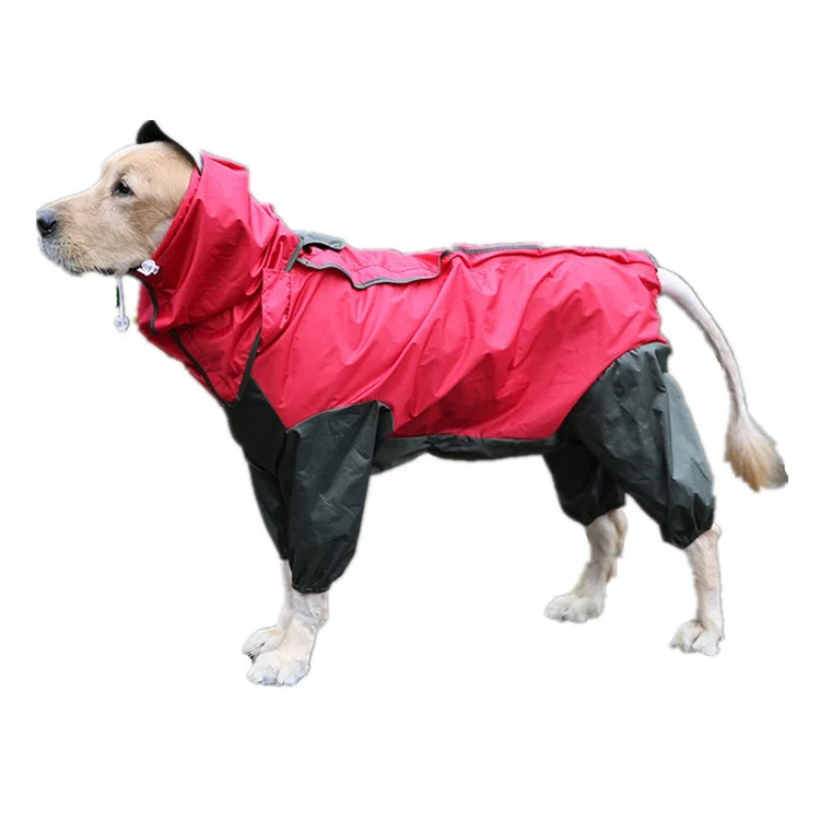 High quality Four-Legged full body raincoat waterproof clothes pets large dog raincoat