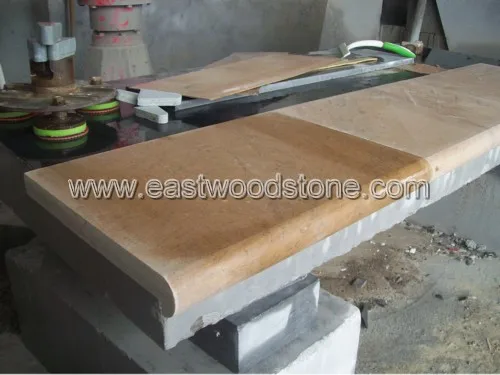 yellow sandstone pool edge