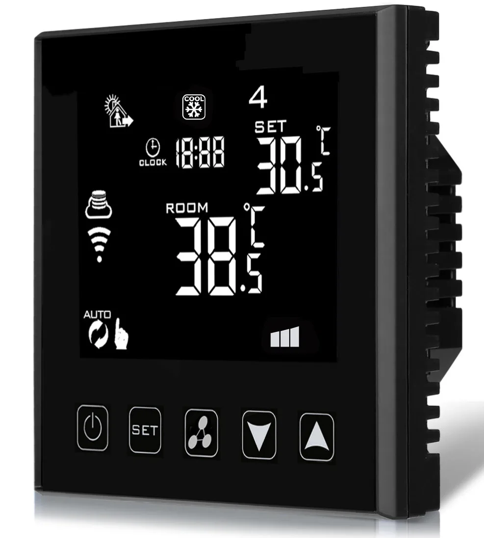 Smart Home Tuya Wifi  Air Conditioner Thermostat Temperature Controller 3 Speed Fan Coil Unit Tuya Wifi Thermostat