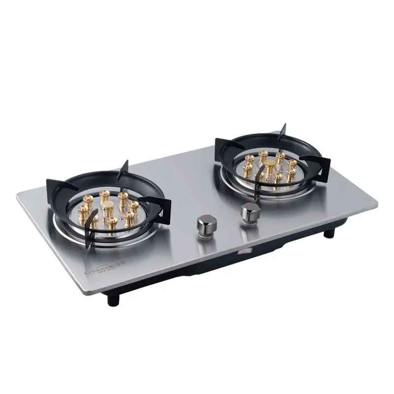 Universal embedded 2 burner stove kitchen cooktop biogas burner stove