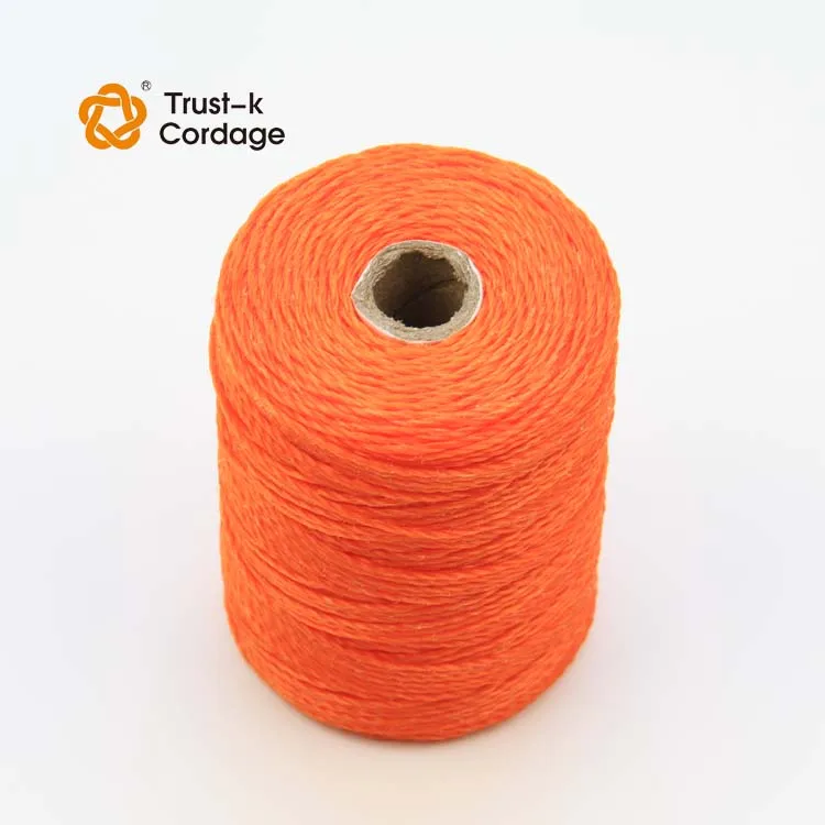 Various color #18*76.2m PP multifilament 3 ply twisted twine