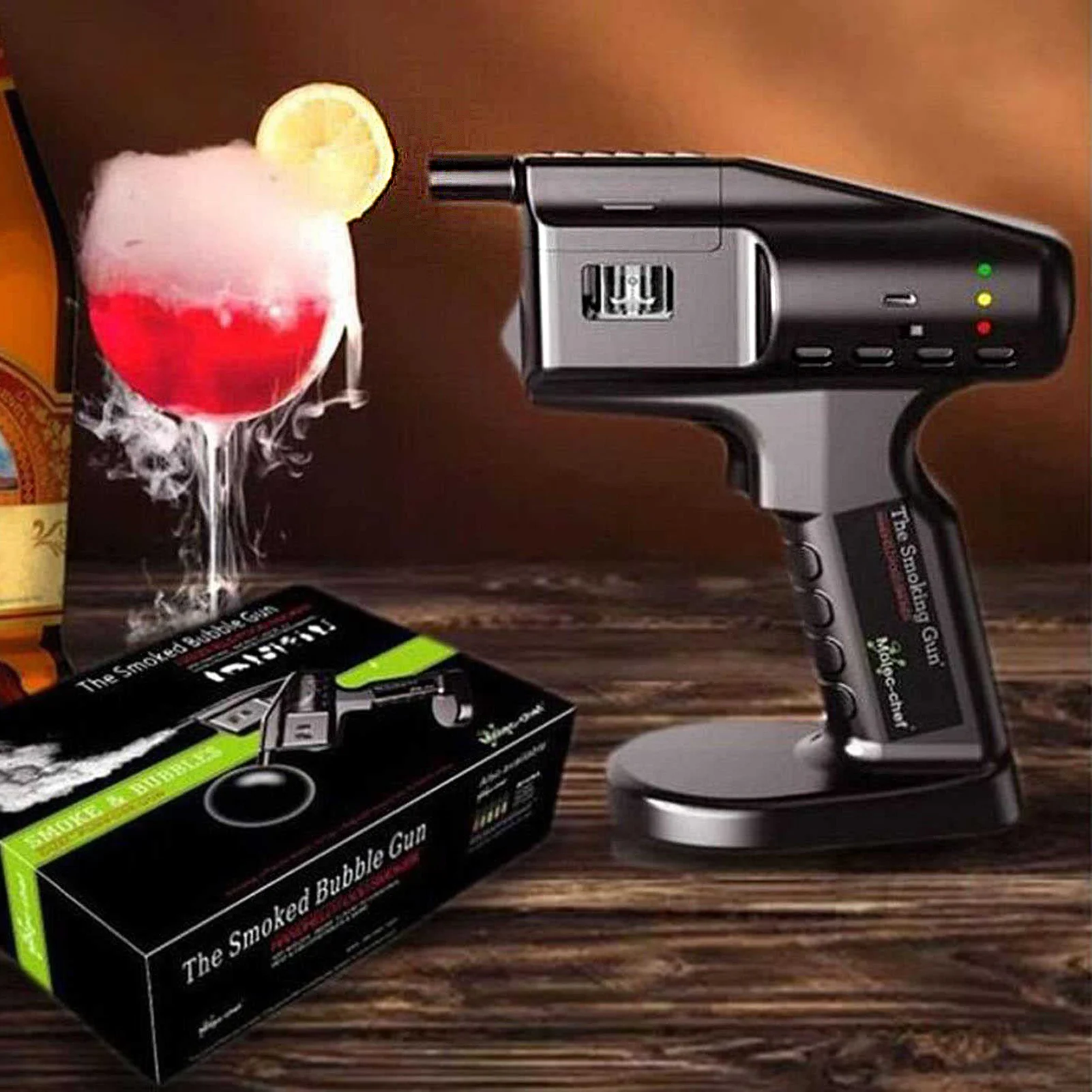 Barkeeper Flavour Blaster Ahumador Coctel Hand Held Smoking Gun Dj Atm Gun Smoke Duck Call Black Maker Photography for Bar