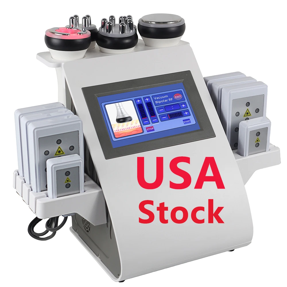 New design 6 in 1 rf lipo laser ultrasonic liposuction cavitation fat freezing body slimming machine