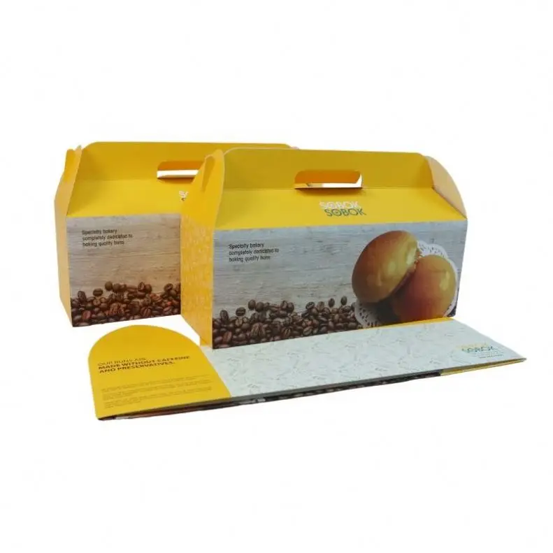 novel design china wholesale food grade white card pastry paper cake boxes packaging with transparent 12 *12*6 20 piece