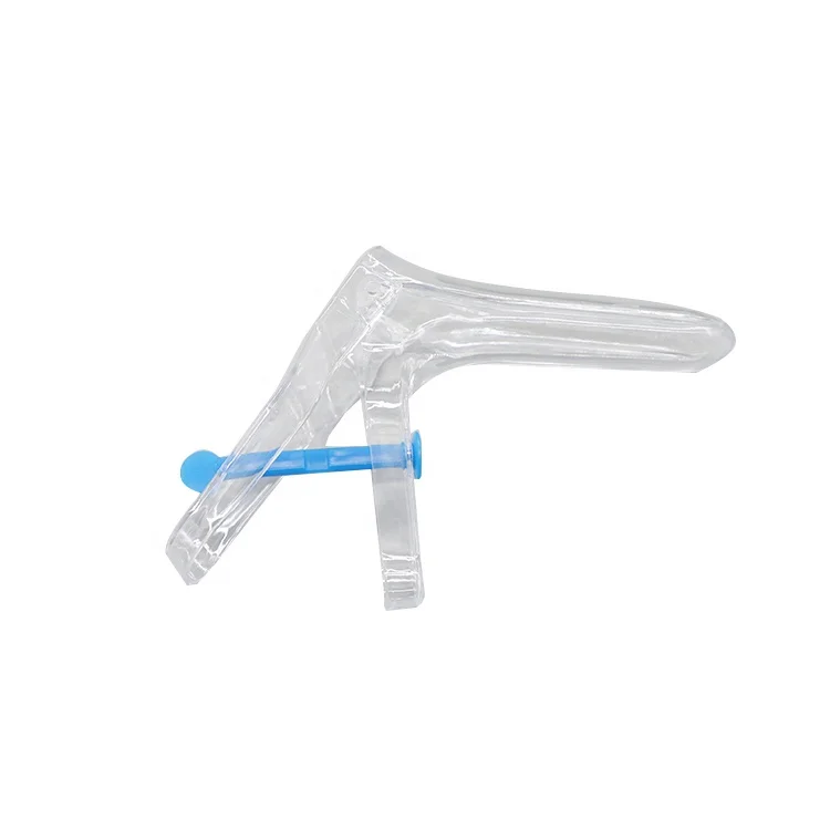 Hongan disposable medical plastic sterile homemade vaginal speculum cusco types virgin with side screw for single use