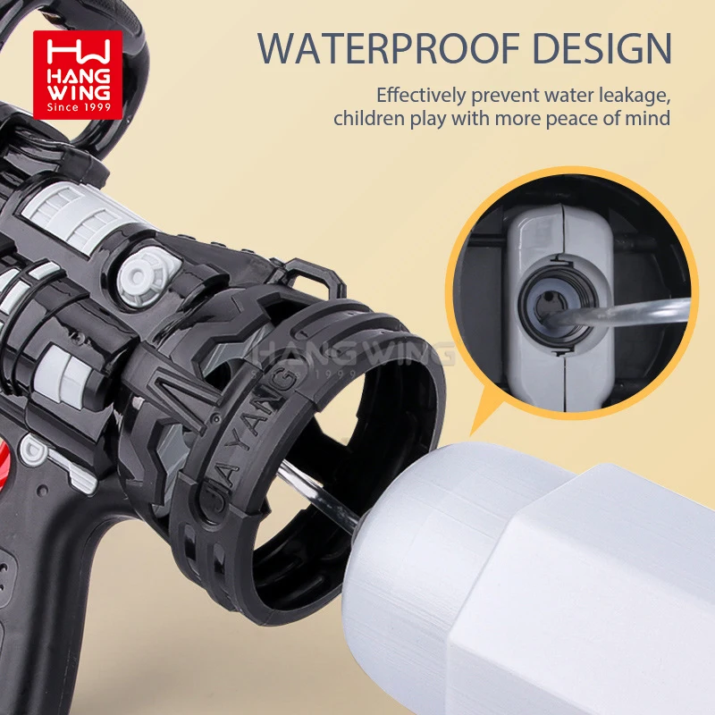 HW Summer Outdoor Boys Shooting Game Competition Toy Solid Color Golden Dragon 1700ml Inflatable Water Gun with Strap