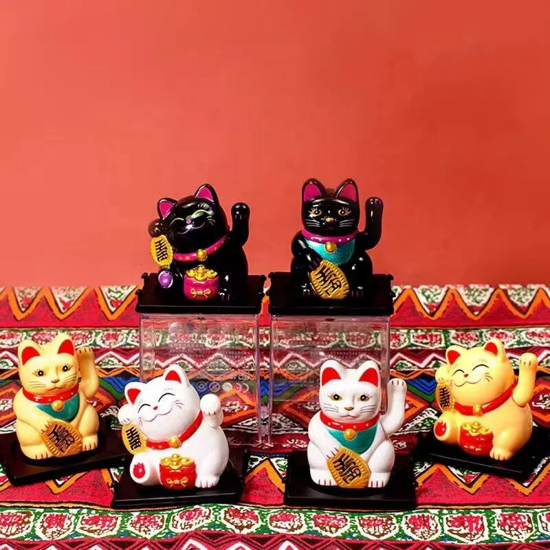 Wholesale Lucky Cat Waving Hand Fortune Feng Shui Cat By Solar Energy