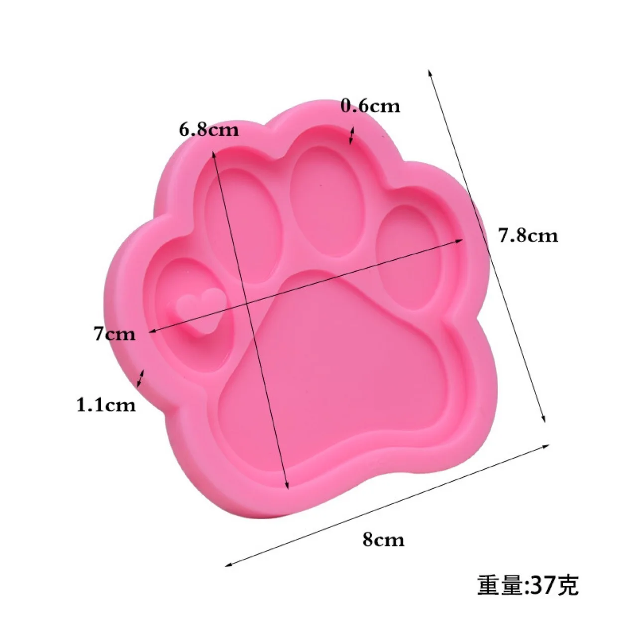 6610 Mousse cake silicone mold bear paw flip sugar silicone mold baking tools