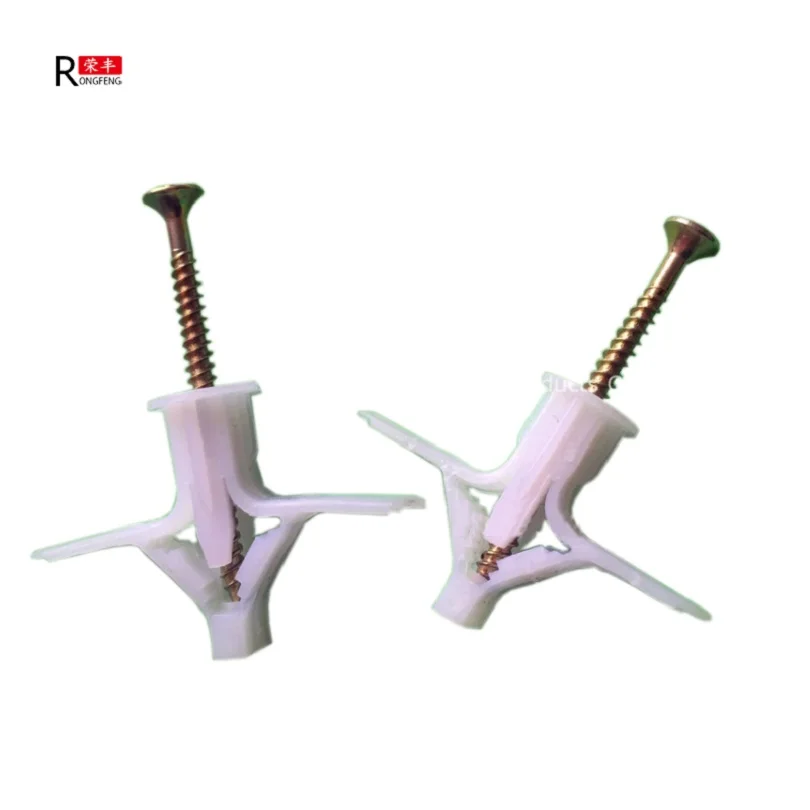 Plastic nylon Material Fixing anchor , butterfly wings wall plug anchor