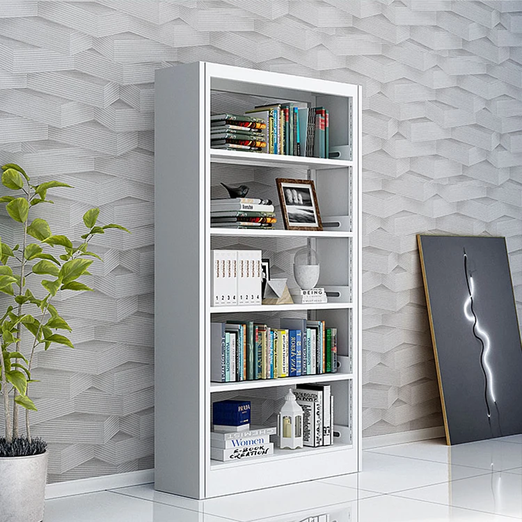 Display Rack Furniture 5 Tier Bookcase Wall Shelf Library Bookshelf Storage