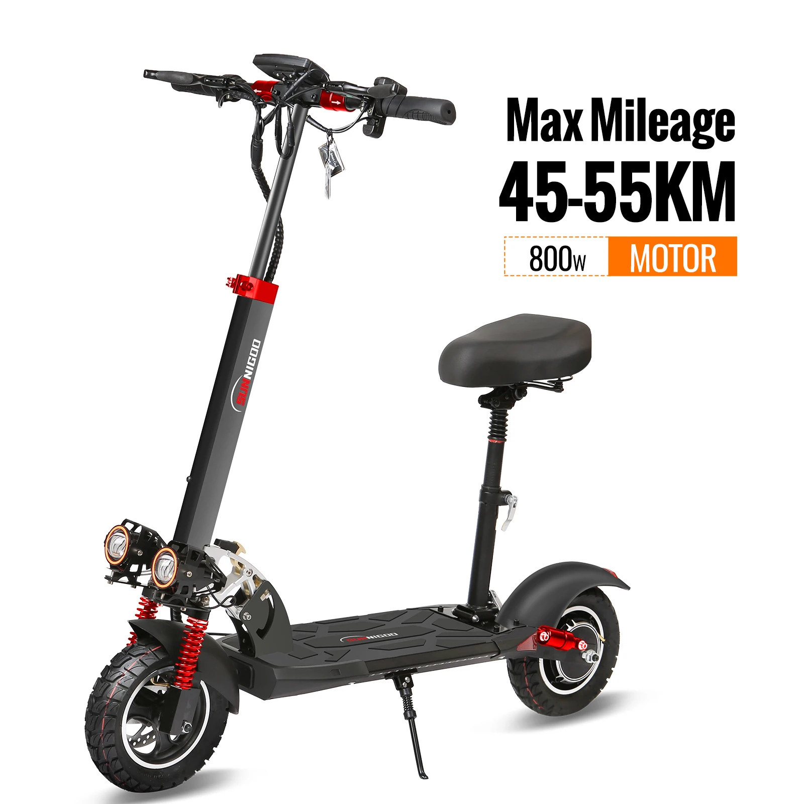 Скутер Lilithum 800 Вт 10 дюймов с дистанционными ключами и центральной приборной панелью LDC для взрослых