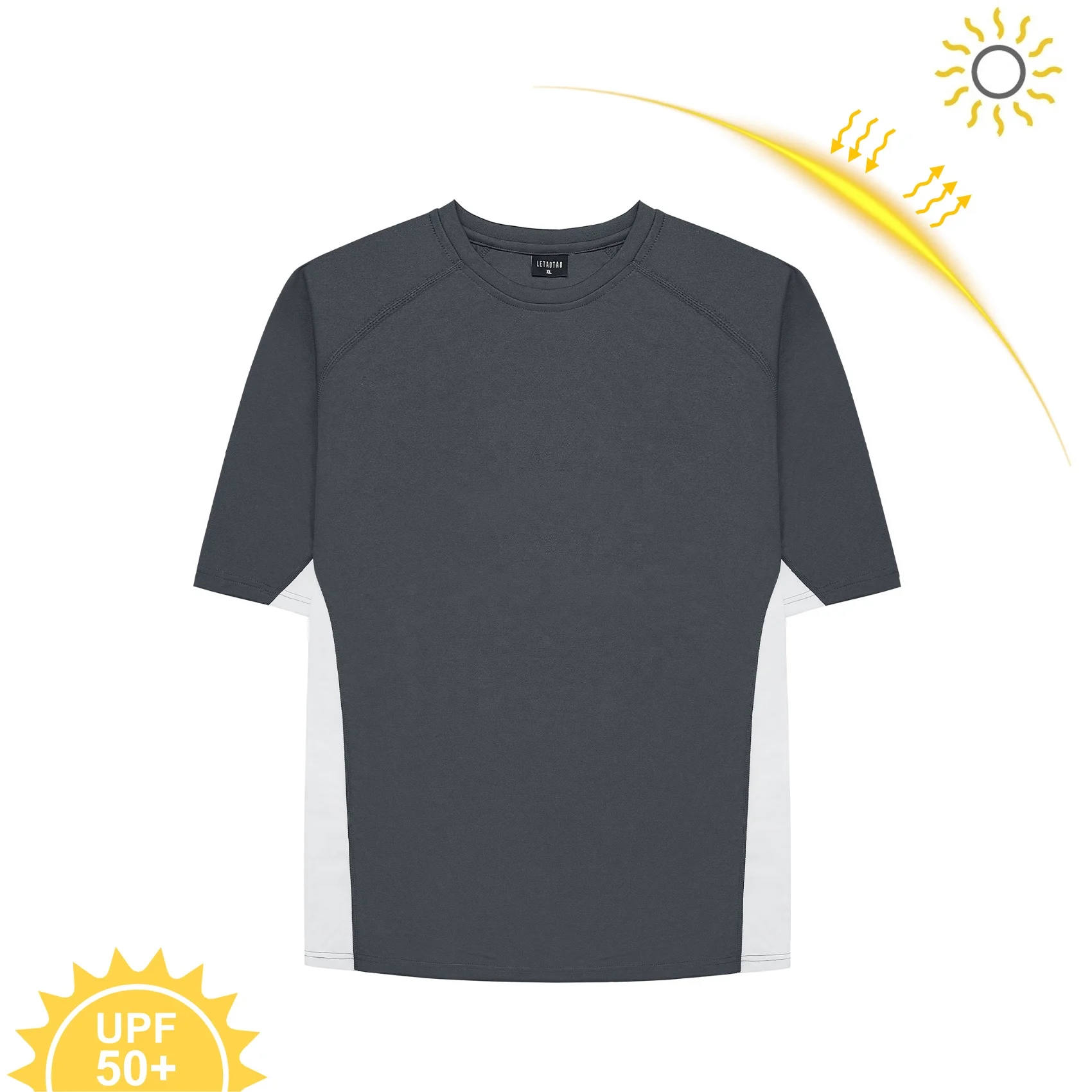 LW-UPF50 short sleeve man swim shirts custom brand logo 100% polyester t shirt men rash guard