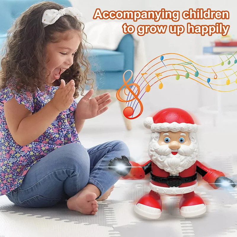 Christmas Musical Gift Toys Electric Dancing Walking Singing Santa Claus Toys for Kids