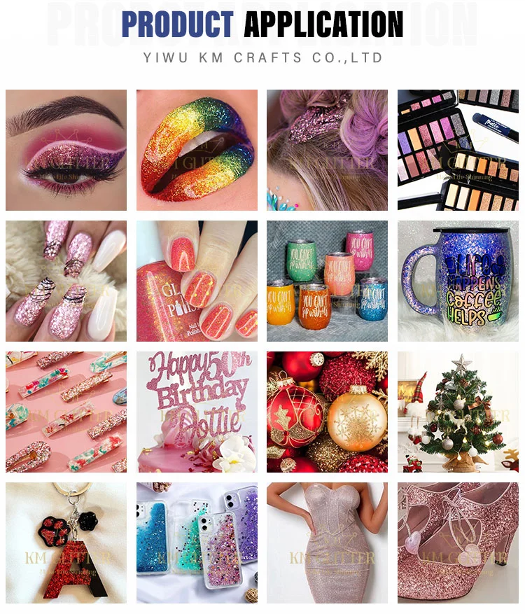 Factory Bulk Supply Wholesale Color Customized Shape Series Colorful Glitter for Christmas Decoration