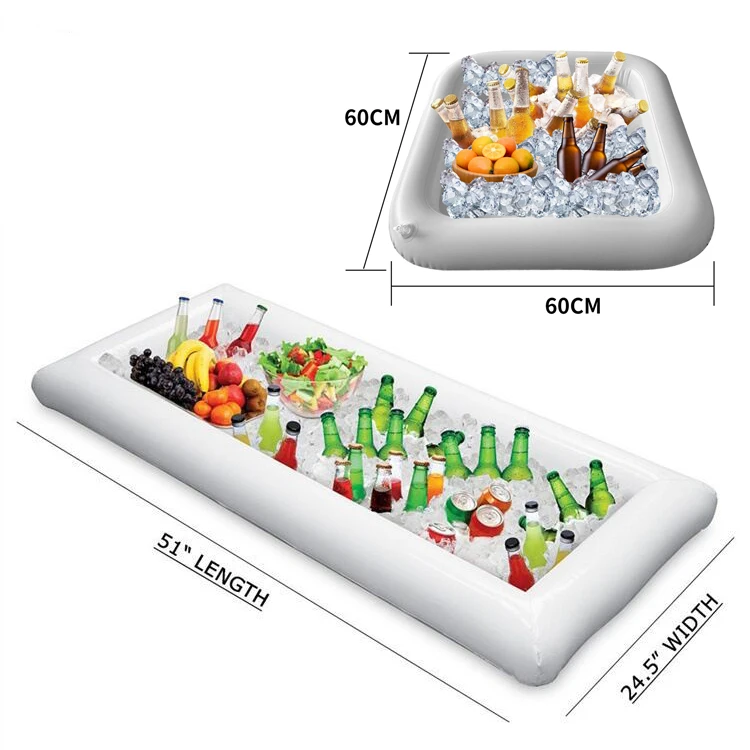 BLN 134*64cm 51*24.5 inch PVC balloon Swim Pool Inflatable Cooler portable beach floating ice bucket bar for party toy