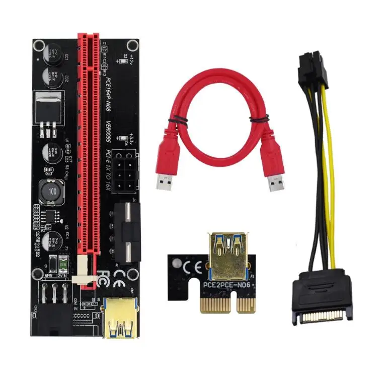 PCI-E 1x to 16x USB 3.0 Power GPU Riser 009s