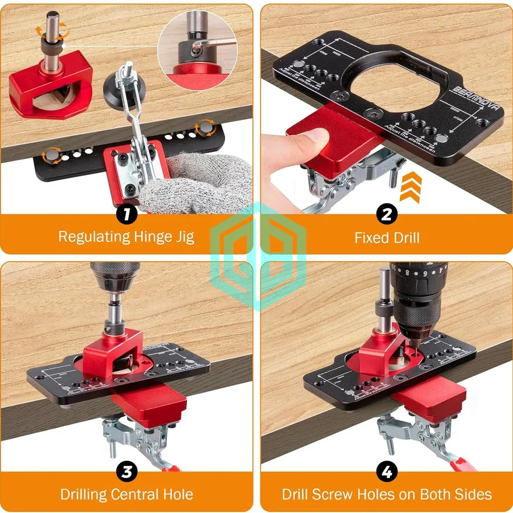 35mm Hinge Jig Woodworking Drilling Guide Locator Wood Door Concealed Installation Household Hole Opener Tools Puncher Template